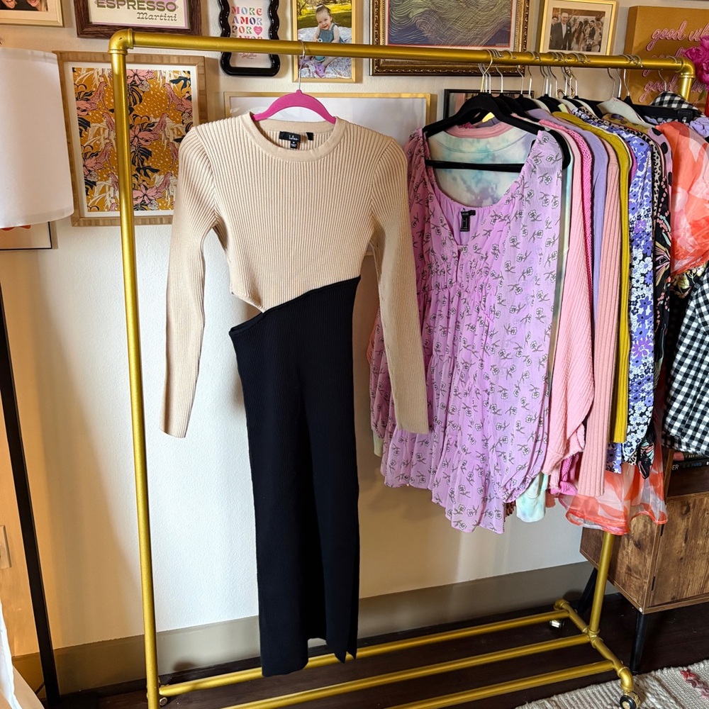 Lulus Cutout Color Block Midi Sweater Dress - Picture 6 of 11